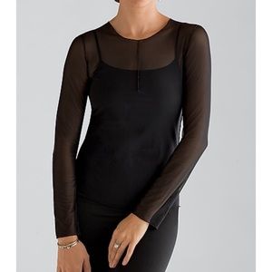 Cynthia Ashby NWT✨ essential mesh layering tee M